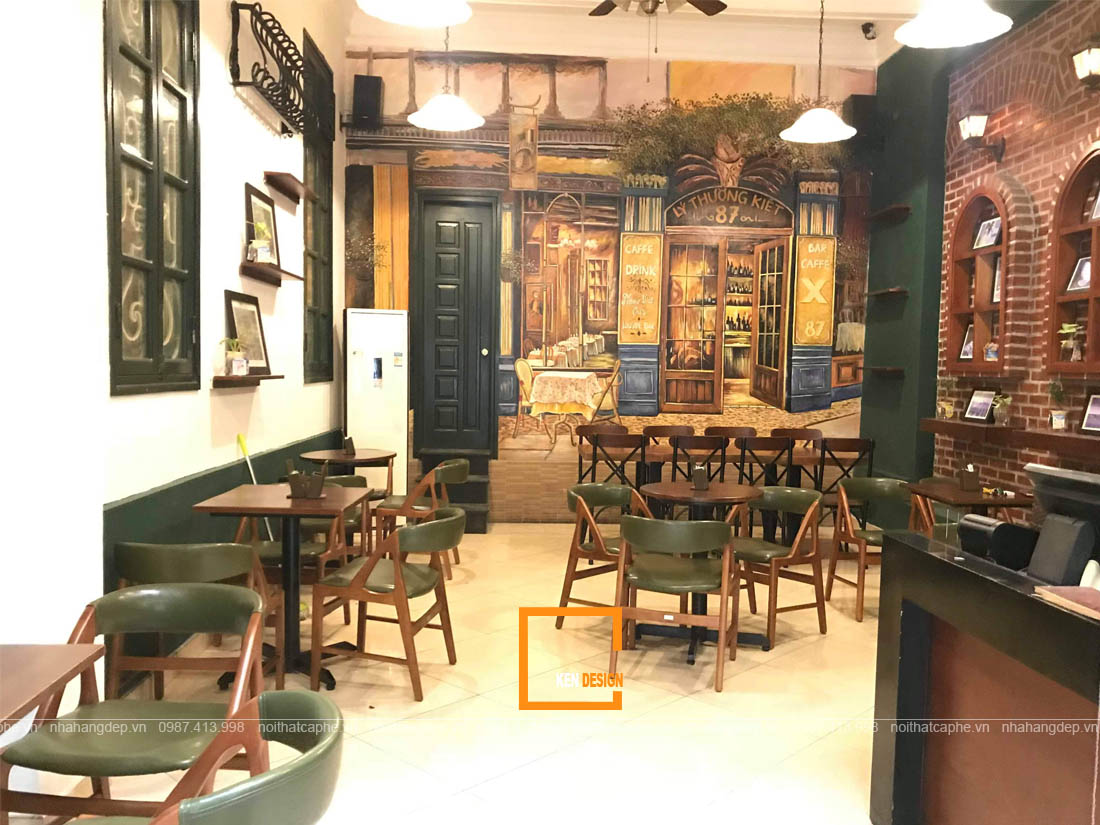 thiết kế quán cafe phong cách retro